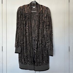 Vintage 80s Virginie Paris France Blouse Cardigan Jacket Women’s